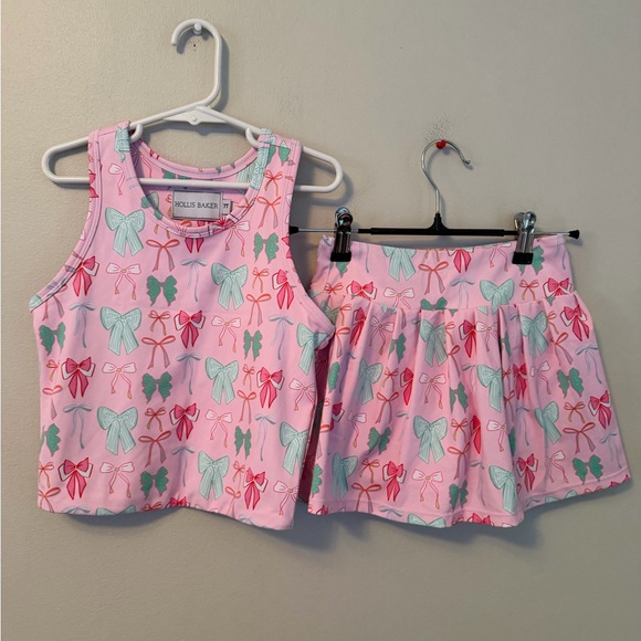 hollis baker Other - Hollis Baker Sarah Set Pink Bow Outfit